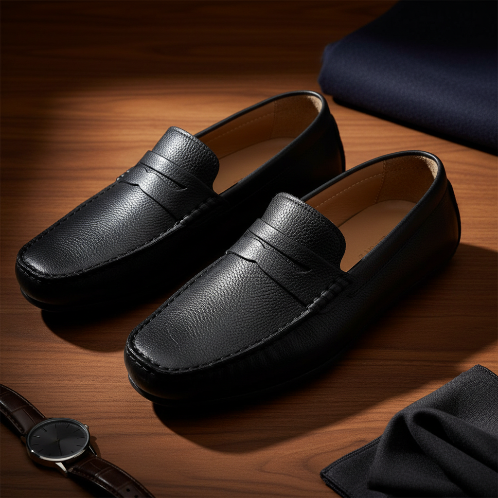 ADORO Black Penny Loafers – Editorial