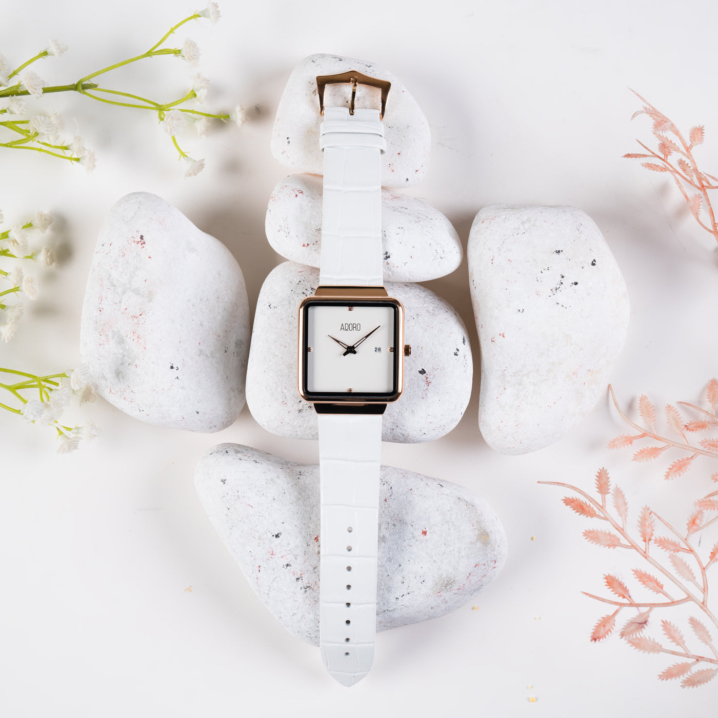 Square Luxe Leather Watch
