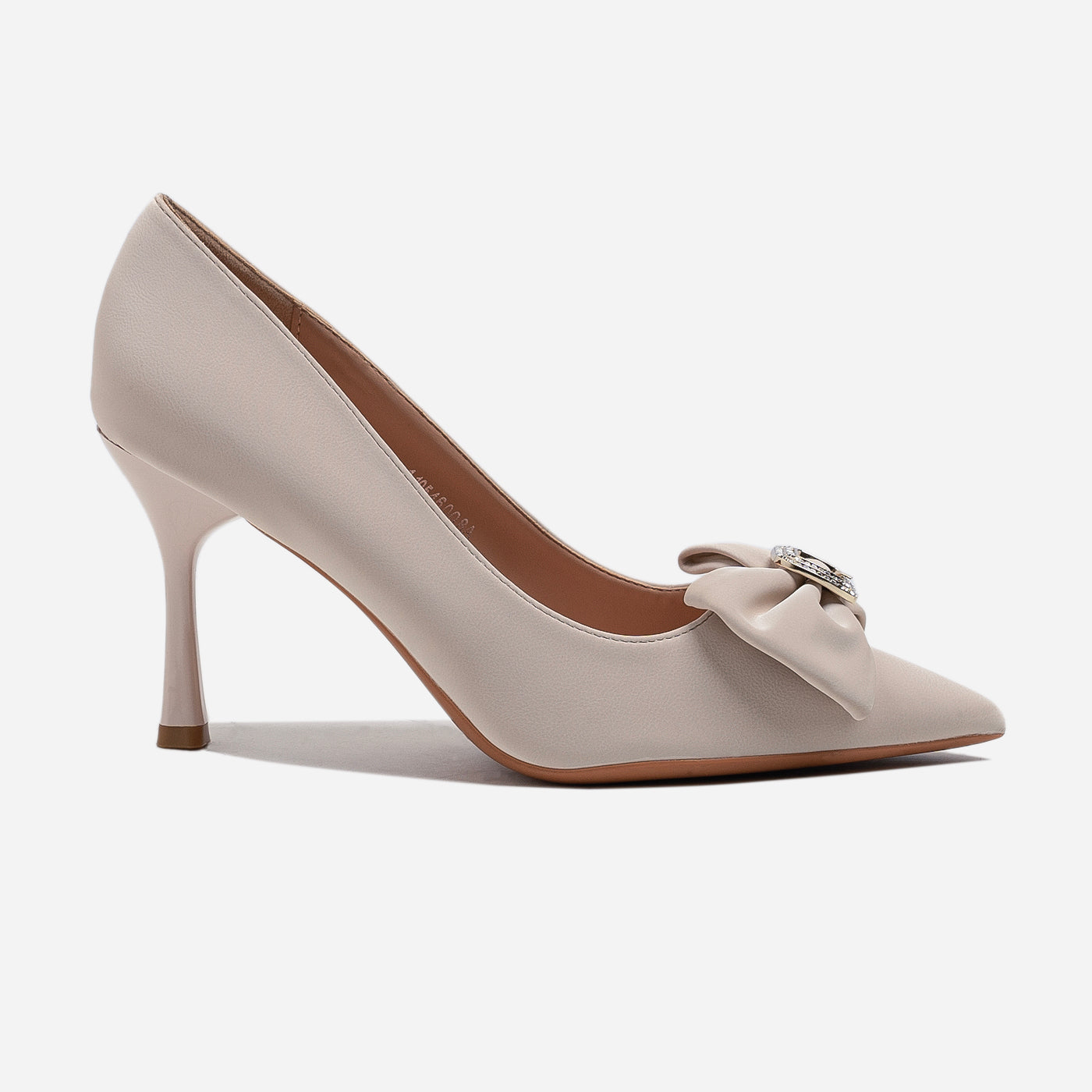 Pearl Satin Bow Pump