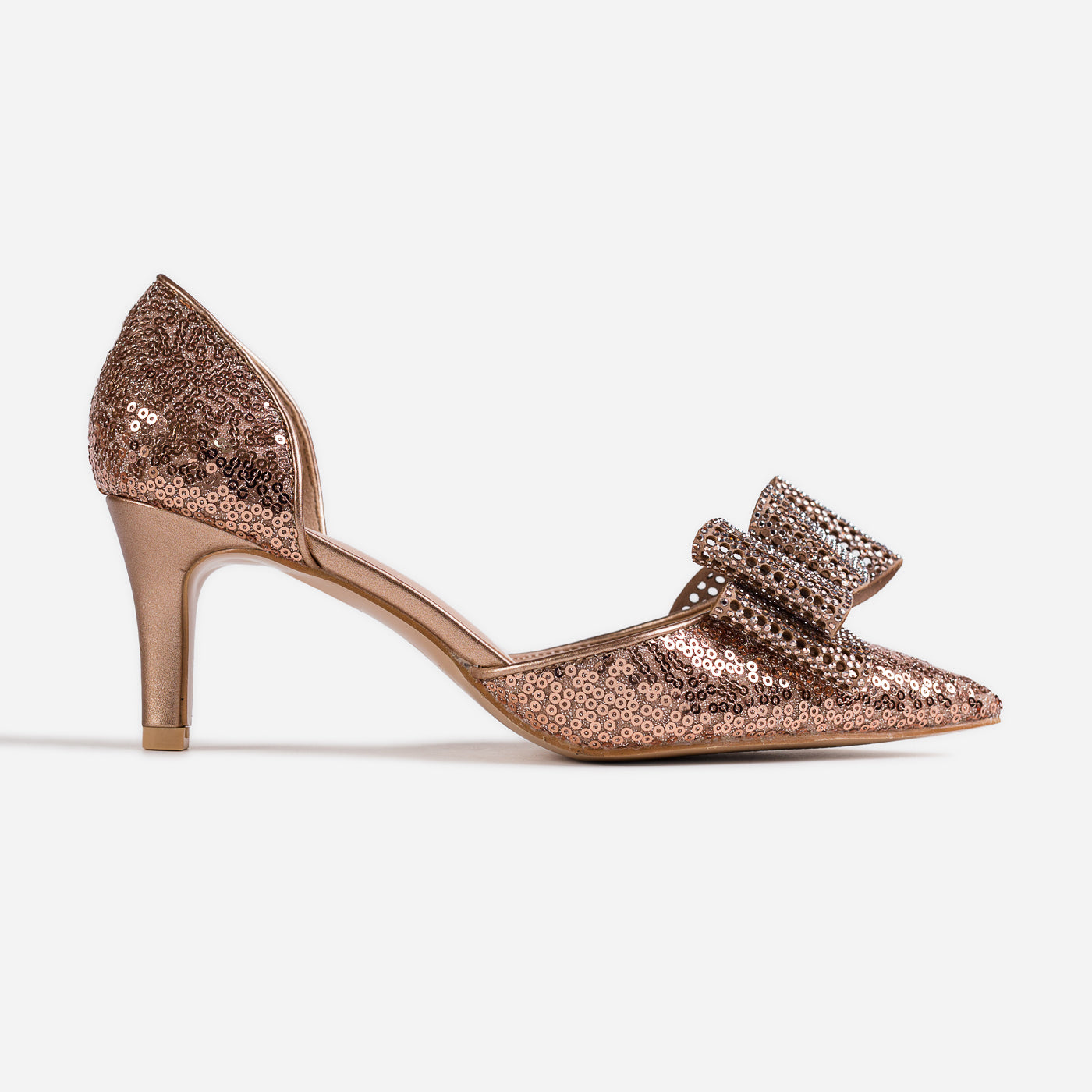 Adoro Glittery Bow Pumps