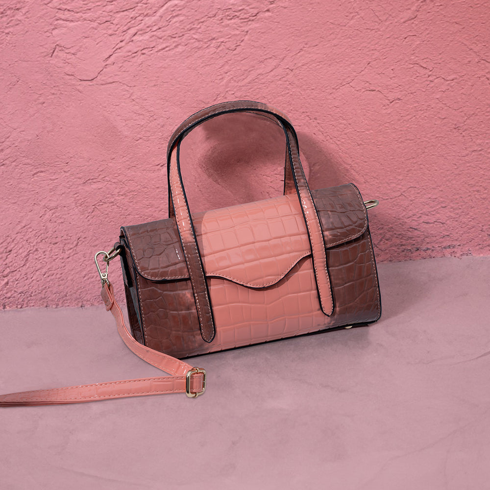 Shelby Croc Shoulder Bag