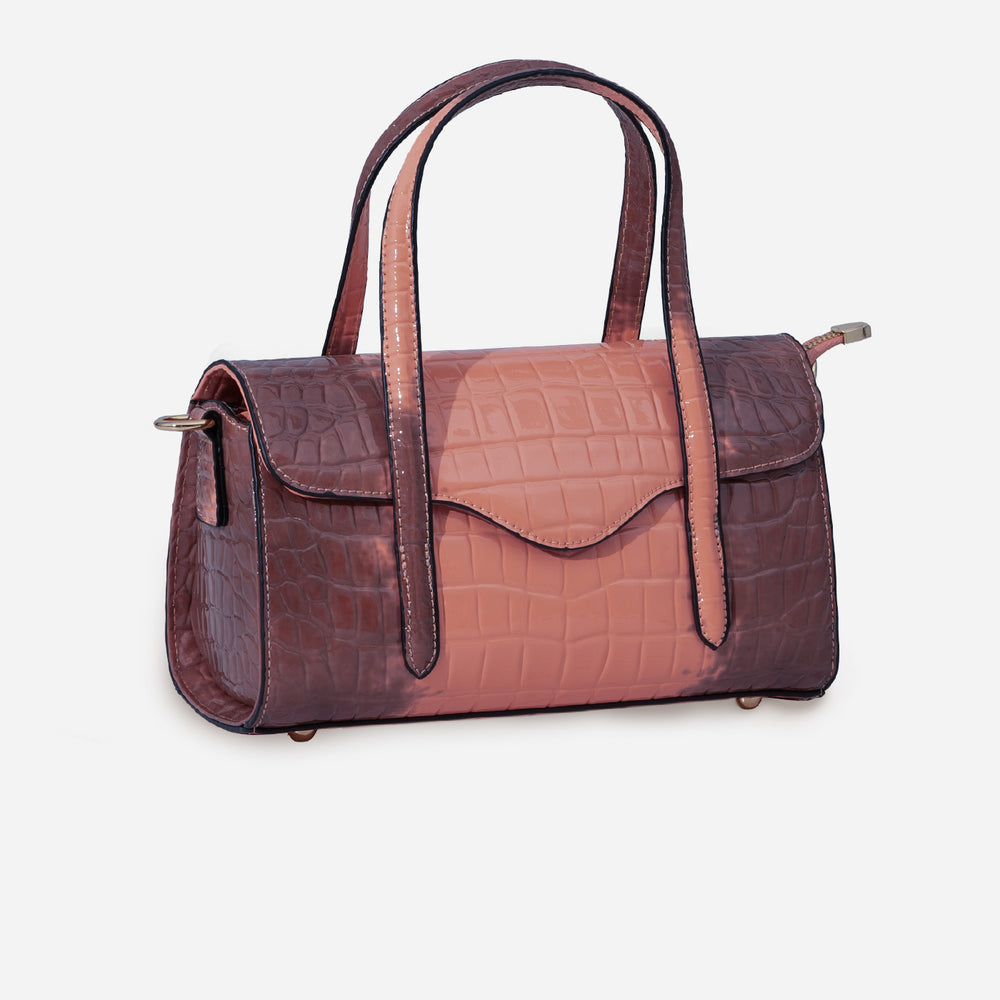 Shelby Croc Shoulder Bag