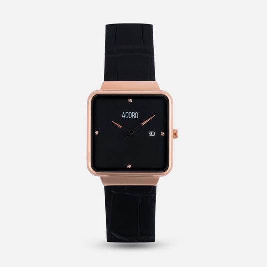 Square Luxe Leather Watch
