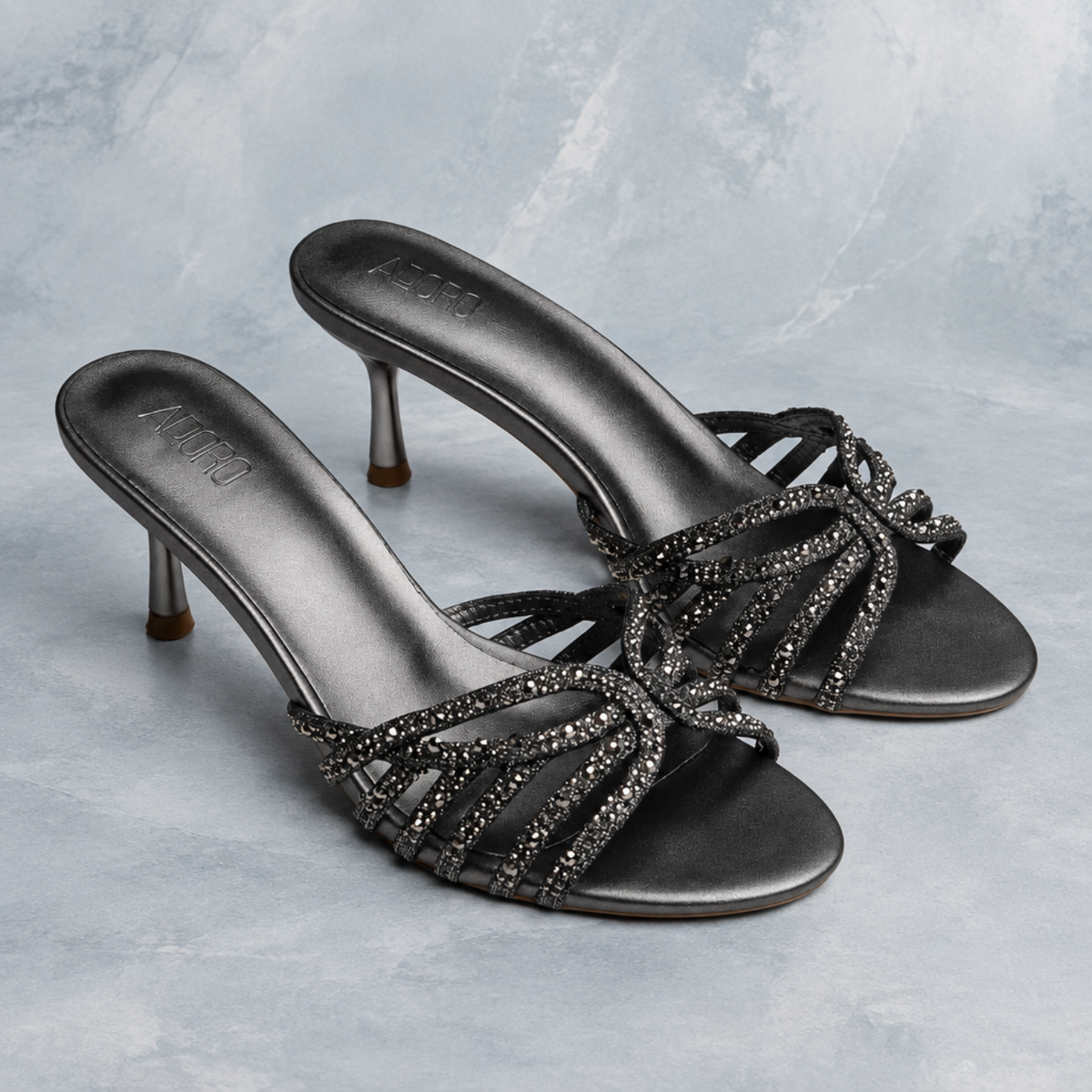 Grey pair with a cool silver-mist thematic background